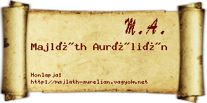 Majláth Aurélián névjegykártya